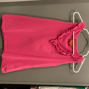 Tracy Negoshian XS hot pink ruffle tank top